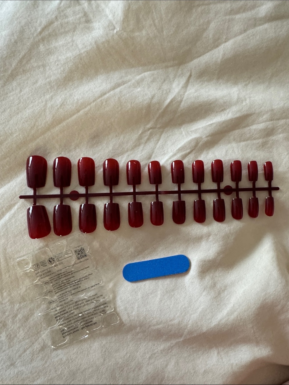 Deep Cherry Red Press-On Nail Set
